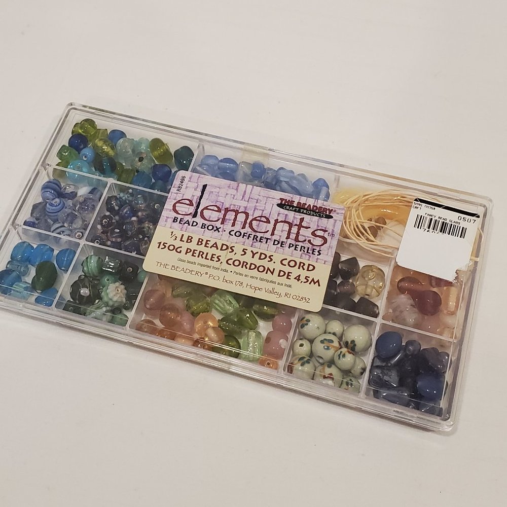 The Beadery Bead Elements box- Fancy Glass Beads-Jewelry Making-DIY-Preowned